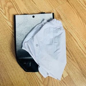 White lululemon mesh shorts